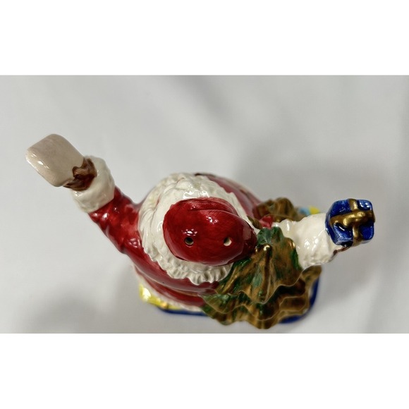 Fitz &‎ Floyd Omnibus Santa North Pole Express Mail Bag Pepper Shakers - Picture 4 of 7